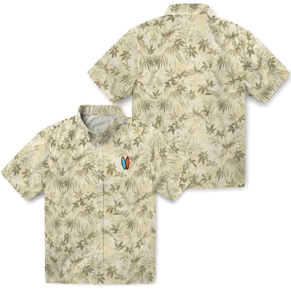 Surf Leafy Pattern Hawaiian Shirt Latest Model