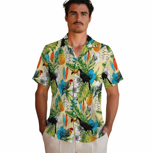 Surf Tropical Toucan Hawaiian Shirt High quality