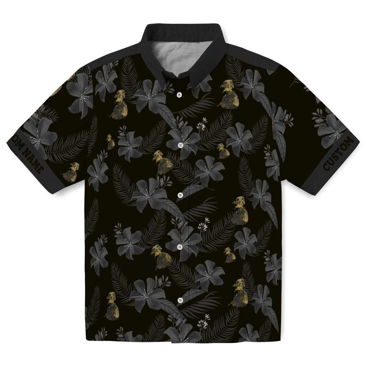 Tactical Botanical Print Hawaiian Shirt Best selling