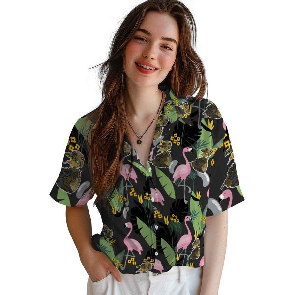 Tactical Flamingo Leaves Hawaiian Shirt Trendy