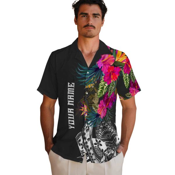 Tactical Floral Polynesian Hawaiian Shirt High quality