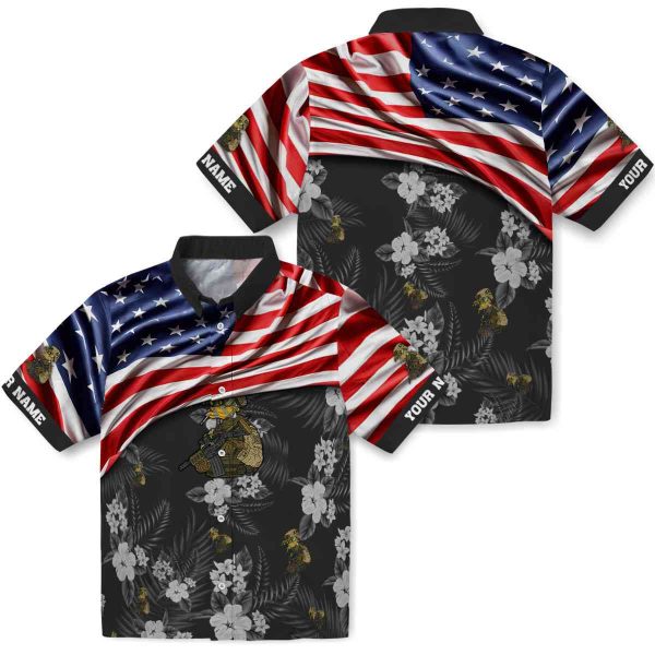 Tactical US Flag Hibiscus Hawaiian Shirt Latest Model