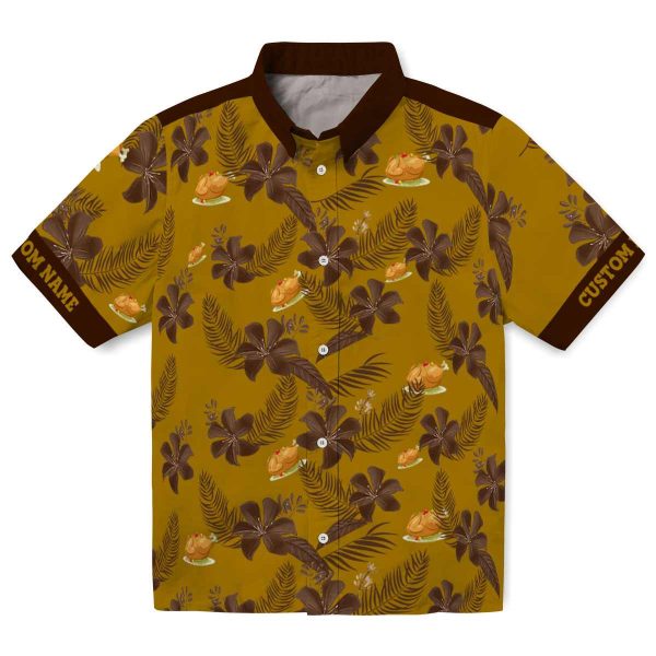 Thanksgiving Botanical Print Hawaiian Shirt Best selling