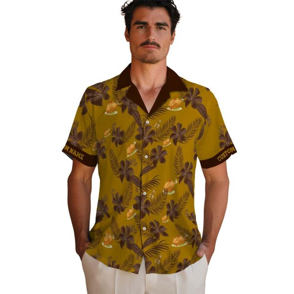 Thanksgiving Botanical Print Hawaiian Shirt High quality