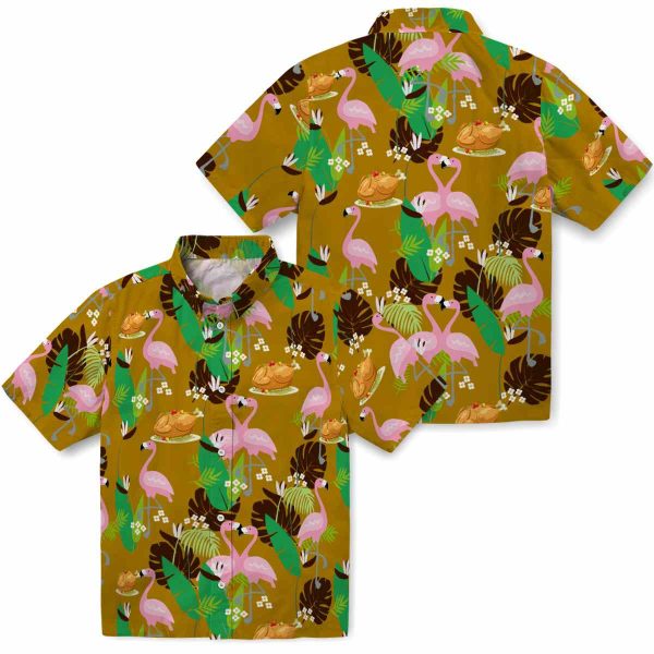 Thanksgiving Flamingo Foliage Hawaiian Shirt Latest Model