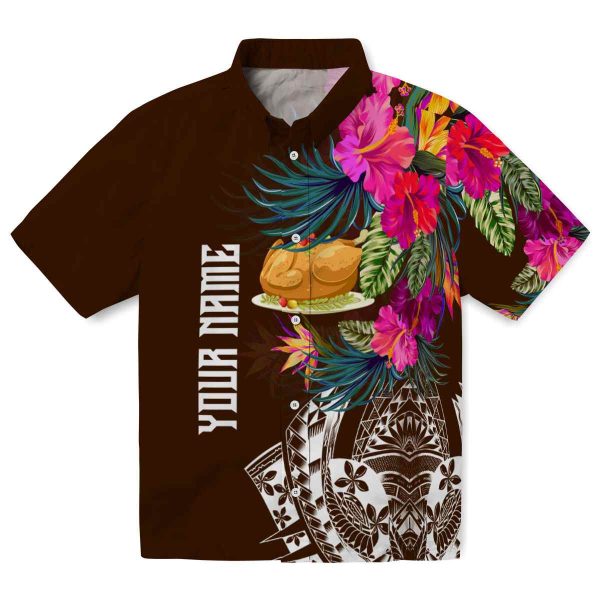 Thanksgiving Floral Polynesian Hawaiian Shirt Best selling