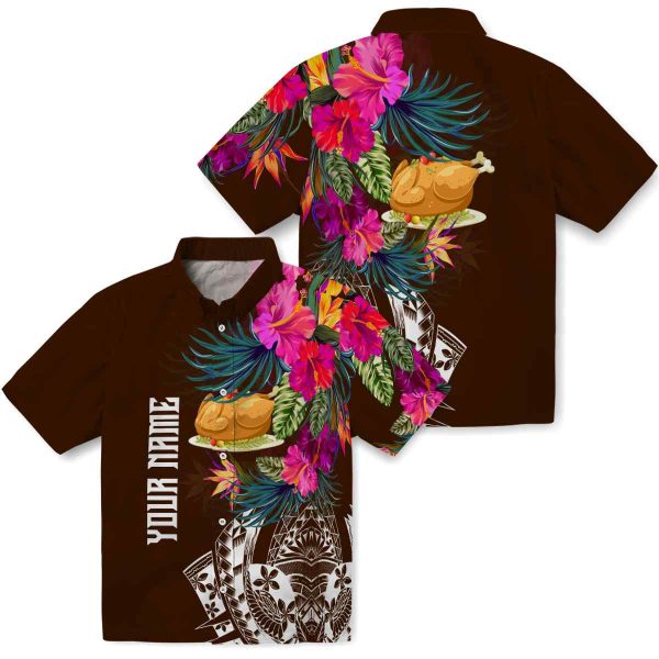 Thanksgiving Floral Polynesian Hawaiian Shirt Latest Model