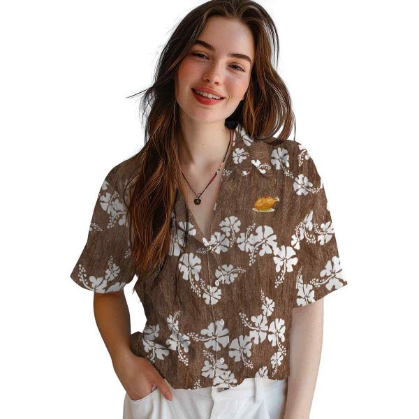 Thanksgiving Hibiscus Clusters Hawaiian Shirt Trendy