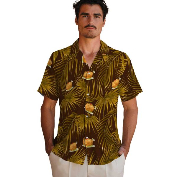 Thanksgiving Leafy Palms Hawaiian Shirt High quality