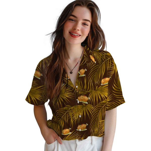 Thanksgiving Leafy Palms Hawaiian Shirt Trendy