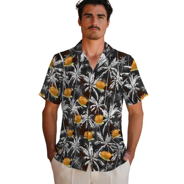 Thanksgiving Palm Pattern Hawaiian Shirt High quality