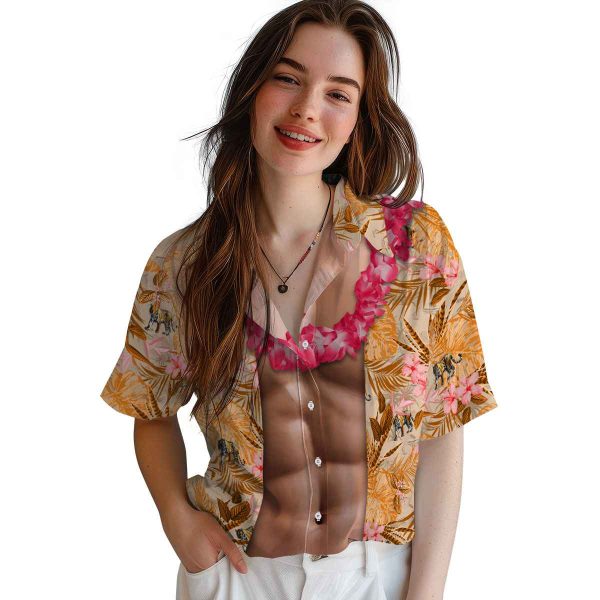 Tiger Chest Illusion Hawaiian Shirt Trendy