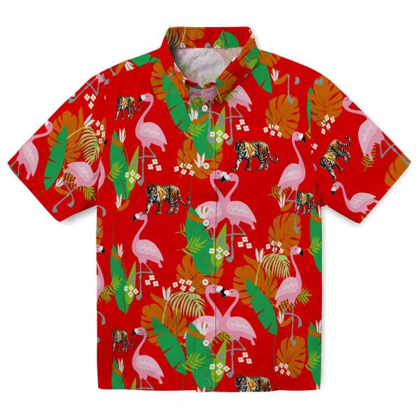 Tiger Flamingo Foliage Hawaiian Shirt Best selling