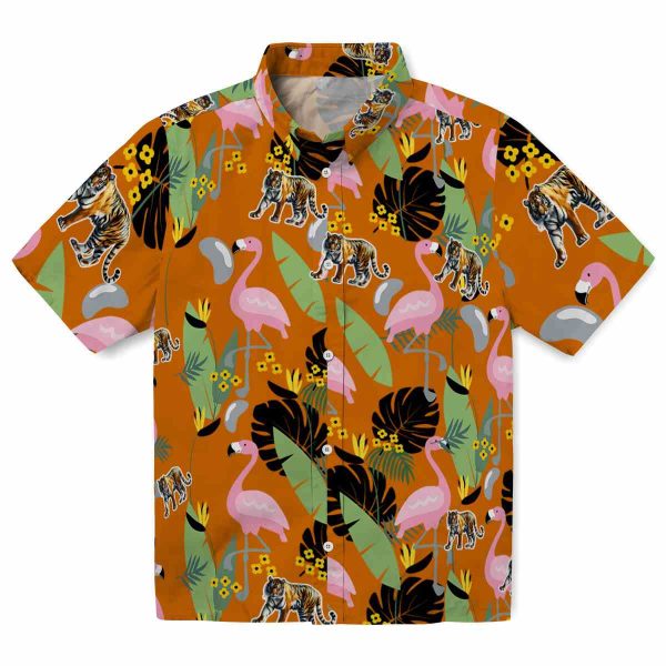Tiger Flamingo Leaves Hawaiian Shirt Best selling