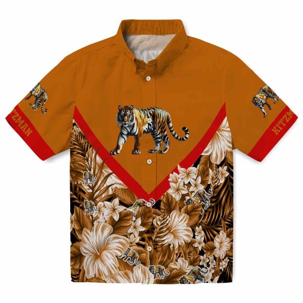 Tiger Floral Chevron Hawaiian Shirt Best selling