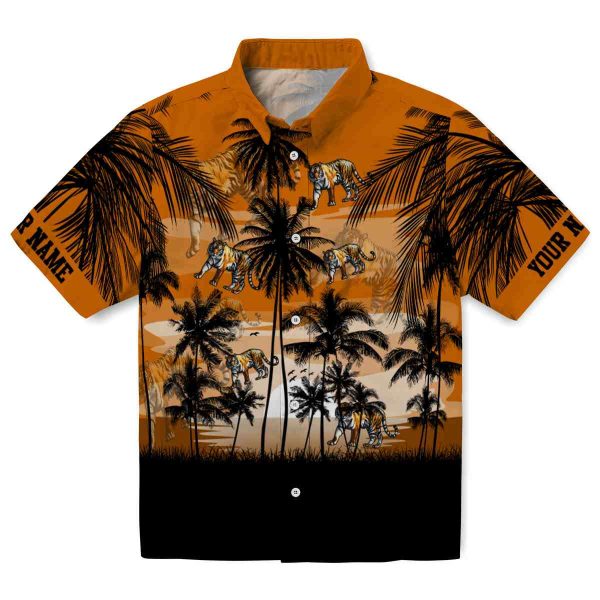 Tiger Sunset Scene Hawaiian Shirt Best selling