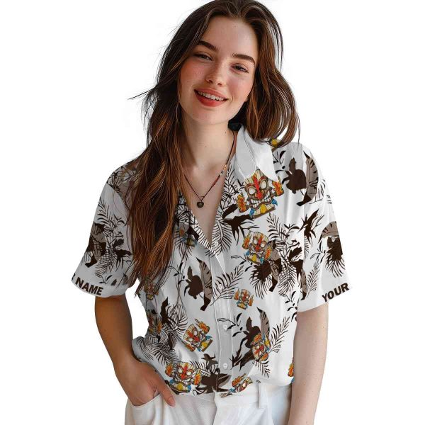 Tiki Botanical Theme Hawaiian Shirt Trendy