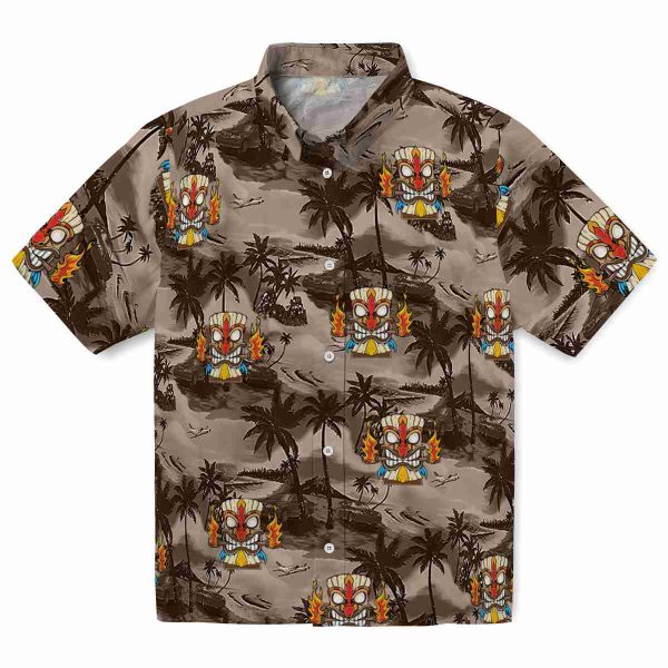 Tiki Coastal Palms Hawaiian Shirt Best selling