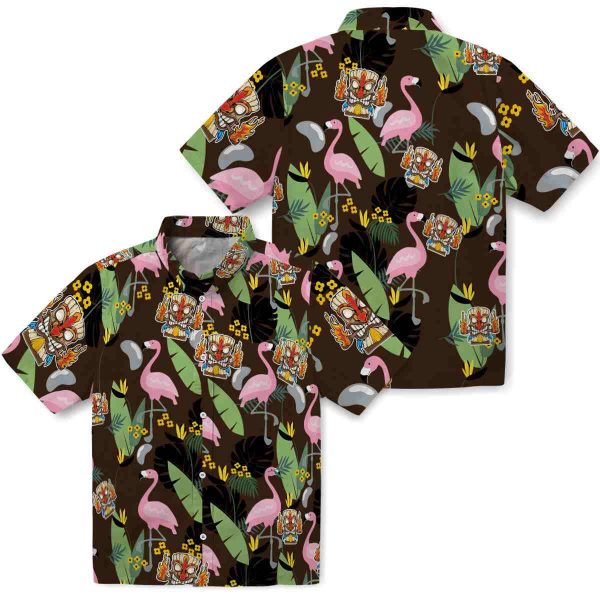 Tiki Flamingo Leaves Hawaiian Shirt Latest Model