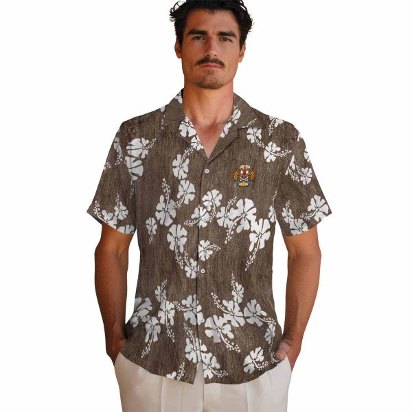 Tiki Hibiscus Clusters Hawaiian Shirt High quality