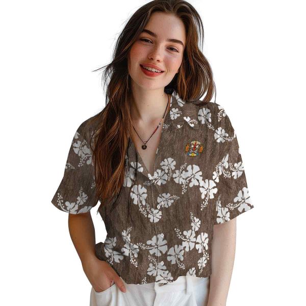 Tiki Hibiscus Clusters Hawaiian Shirt Trendy