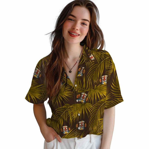 Tiki Leafy Palms Hawaiian Shirt Trendy