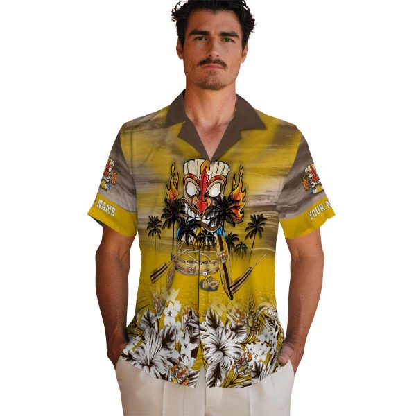 Tiki Tropical Canoe Hawaiian Shirt High quality