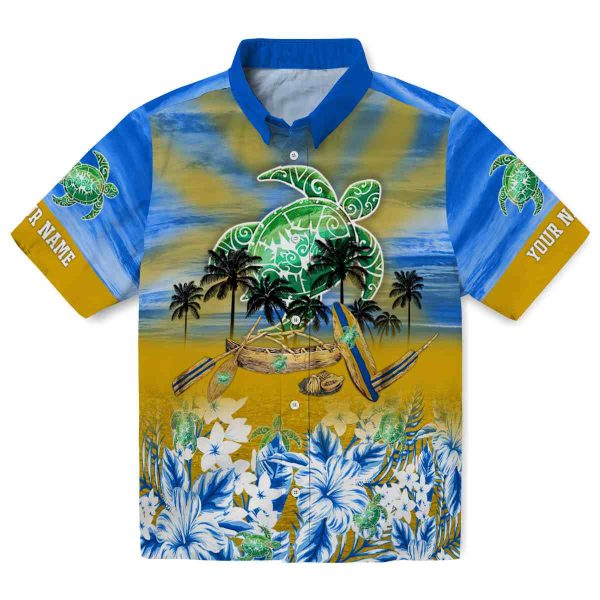 Tribal Tropical Canoe Hawaiian Shirt Best selling