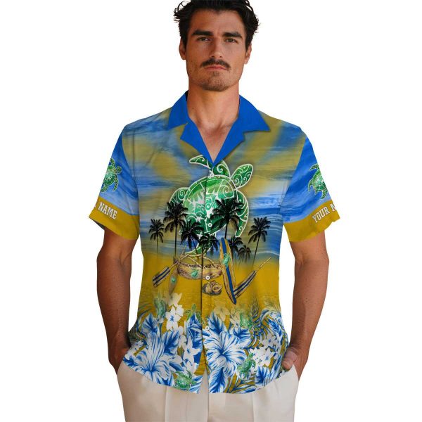 Tribal Tropical Canoe Hawaiian Shirt High quality