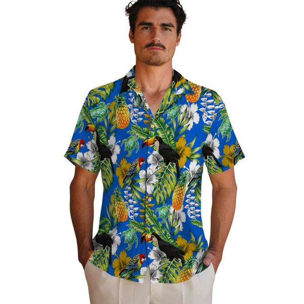 Tribal Tropical Toucan Hawaiian Shirt High quality