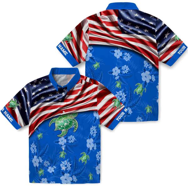 Tribal US Flag Hibiscus Hawaiian Shirt Latest Model