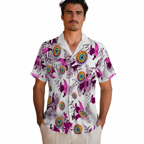 Trippy Botanical Theme Hawaiian Shirt High quality