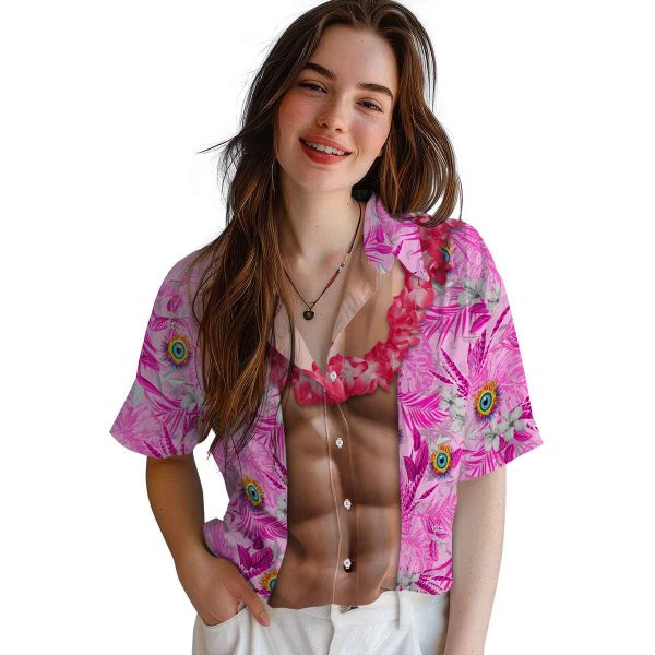 Trippy Chest Illusion Hawaiian Shirt Trendy