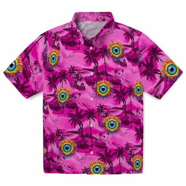 Trippy Coastal Palms Hawaiian Shirt Best selling