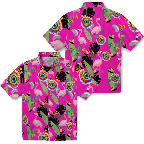 Trippy Flamingo Leaves Hawaiian Shirt Latest Model