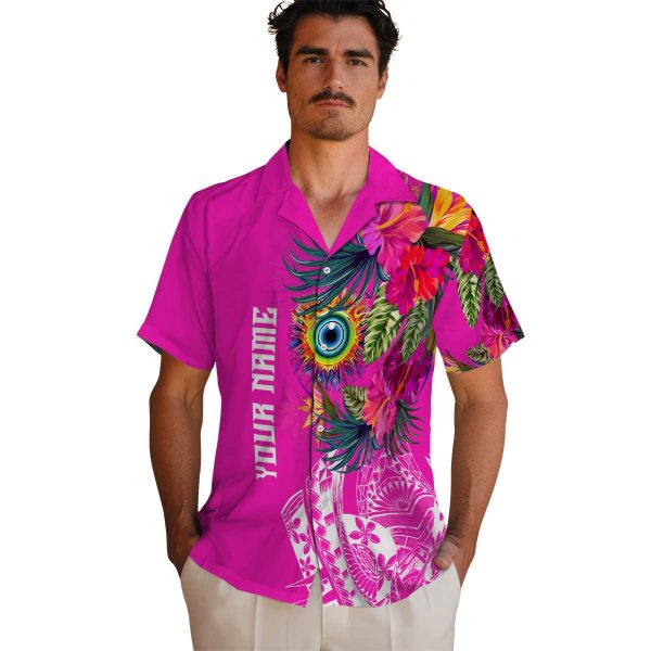 Trippy Floral Polynesian Hawaiian Shirt High quality