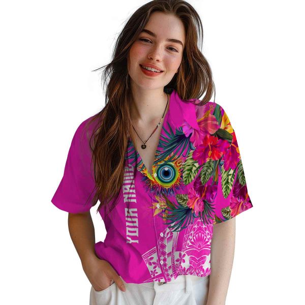 Trippy Floral Polynesian Hawaiian Shirt Trendy