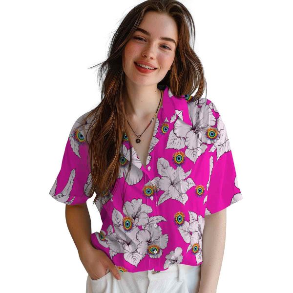 Trippy Hibiscus Blooms Hawaiian Shirt Trendy