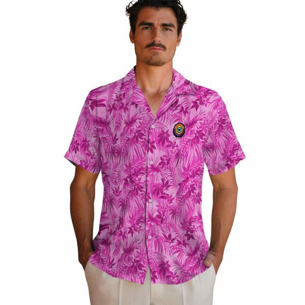 Trippy Leafy Pattern Hawaiian Shirt High quality