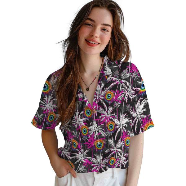 Trippy Palm Pattern Hawaiian Shirt Trendy