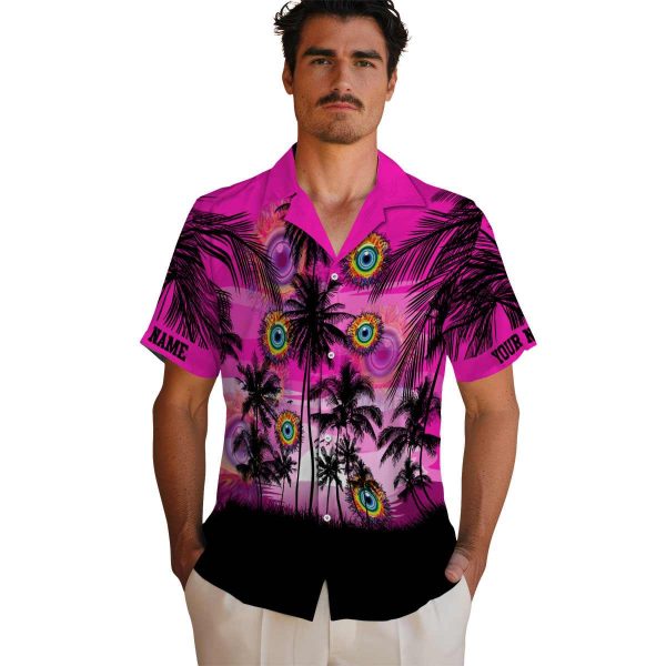 Trippy Sunset Scene Hawaiian Shirt High quality