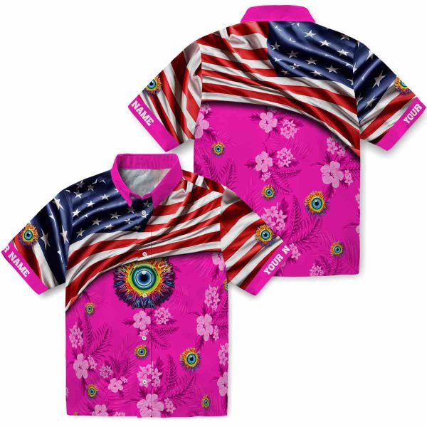 Trippy US Flag Hibiscus Hawaiian Shirt Latest Model