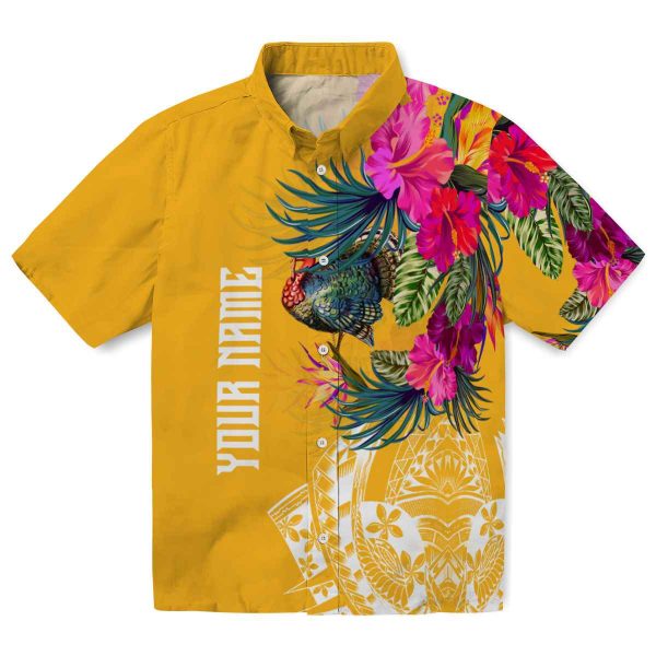 Turkey Floral Polynesian Hawaiian Shirt Best selling