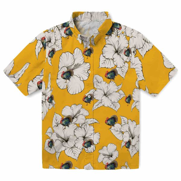 Turkey Hibiscus Blooms Hawaiian Shirt Best selling