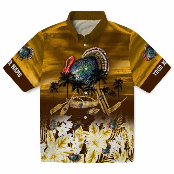 Turkey Tropical Canoe Hawaiian Shirt Best selling