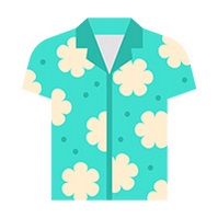 Turquoise Hawaiian Shirt
