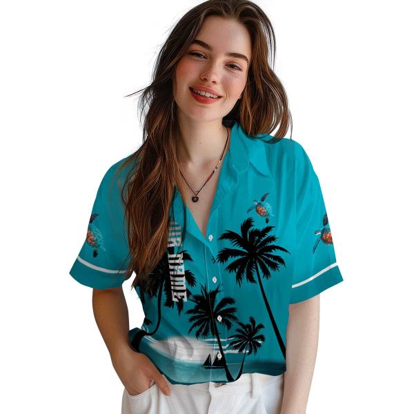 Turtle Beach Sunset Hawaiian Shirt Trendy