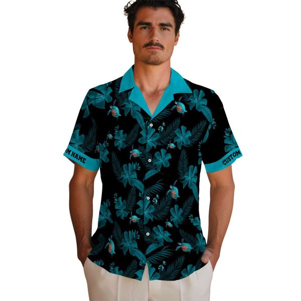 Turtle Botanical Print Hawaiian Shirt High quality