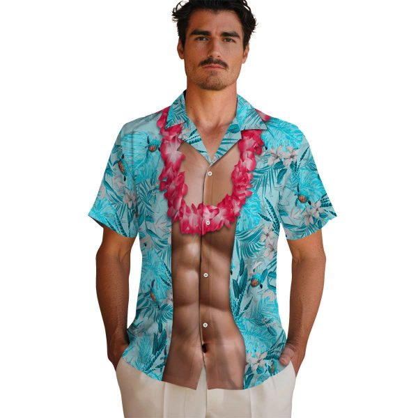 Turtle Chest Illusion Hawaiian Shirt High quality