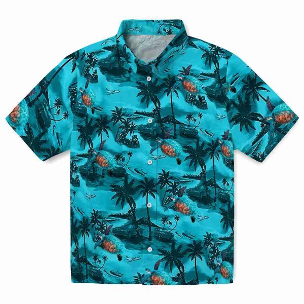 Turtle Coastal Palms Hawaiian Shirt Best selling